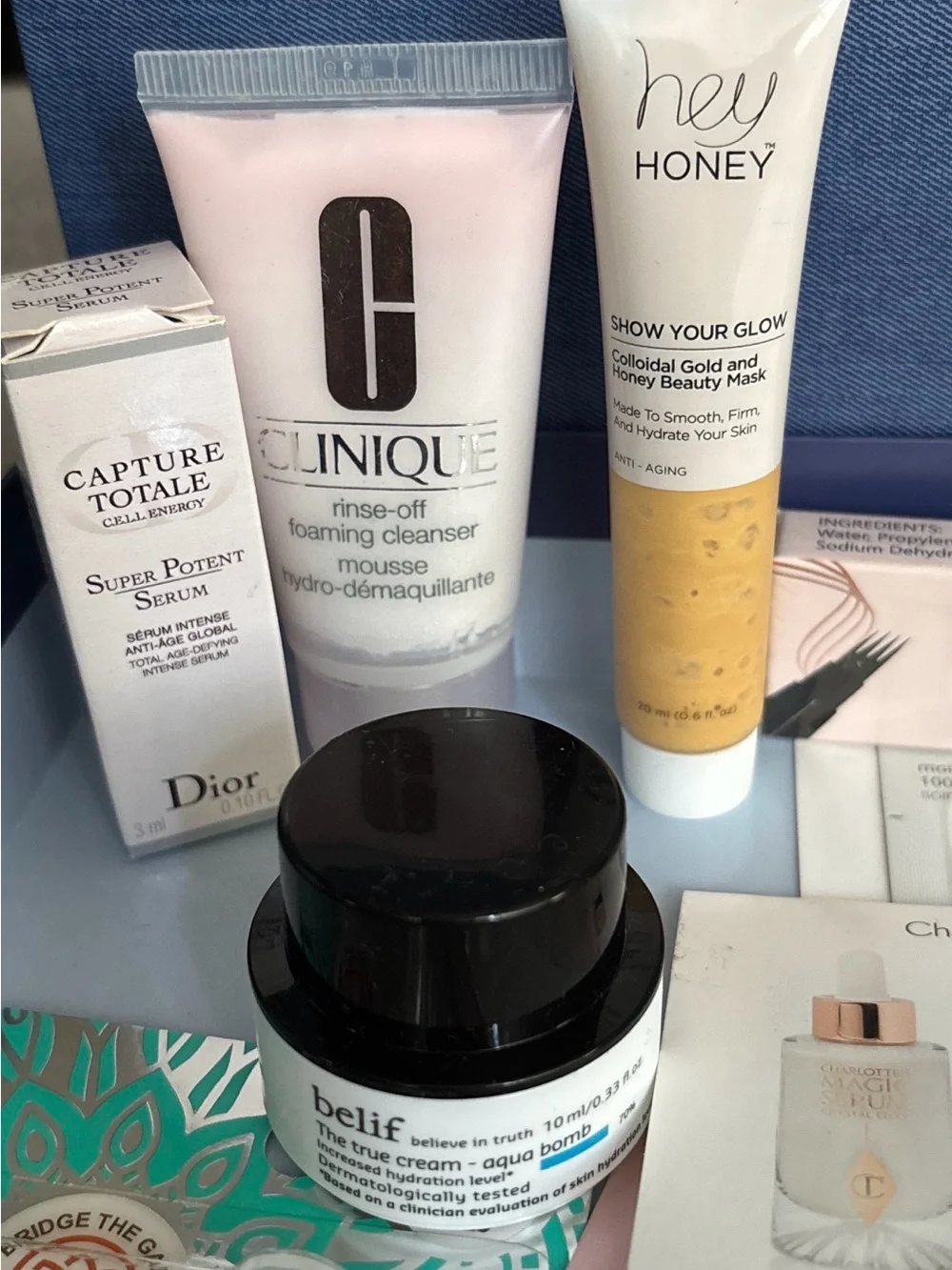 Beauty & Skincare Sample Lot Clinique Givenchy Charlotte Tilbury Hey Honey + Mor